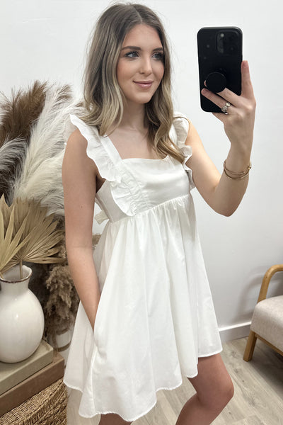 "Easy On Me" Dress (White)