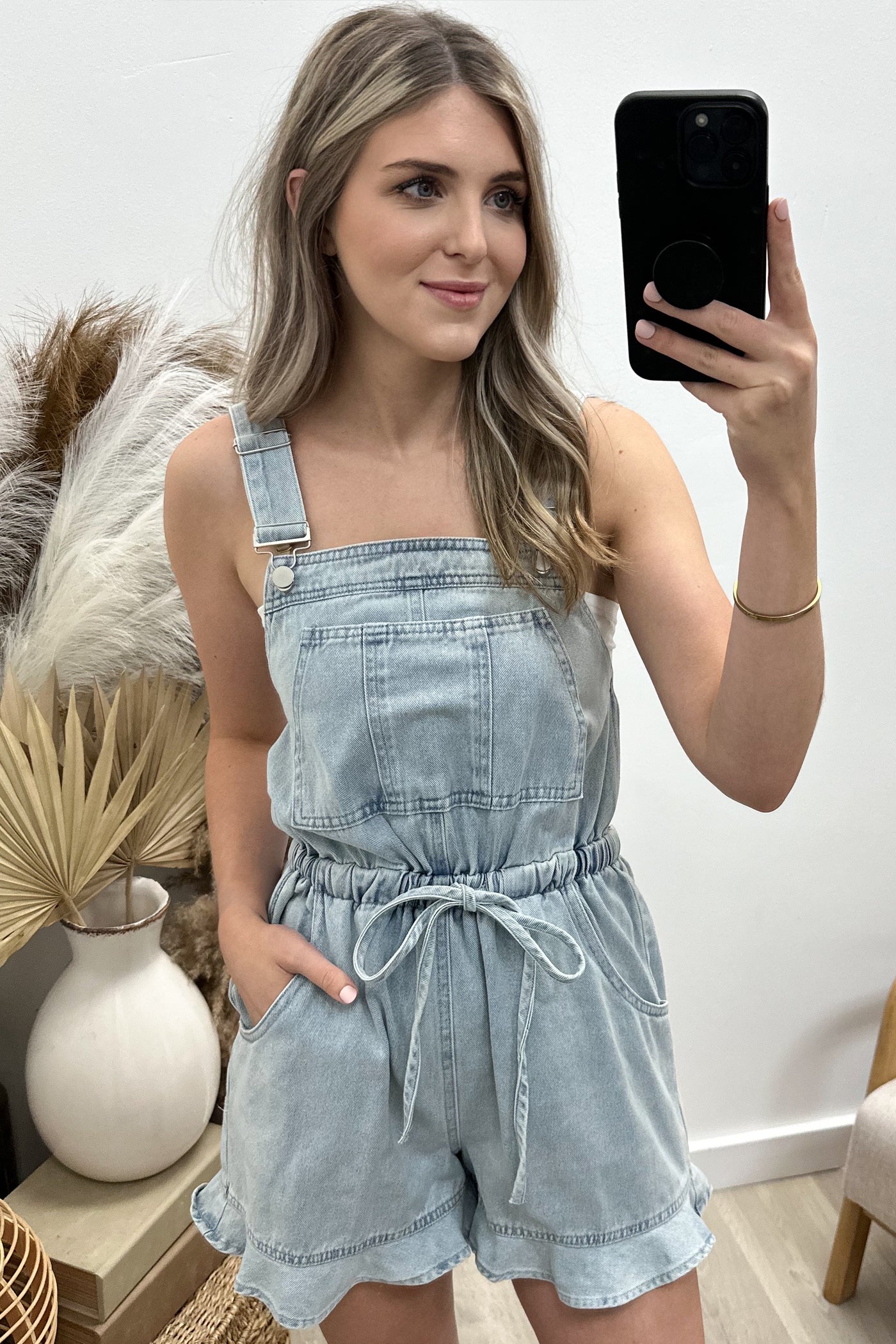 "Playful Summer" Romper (Denim)