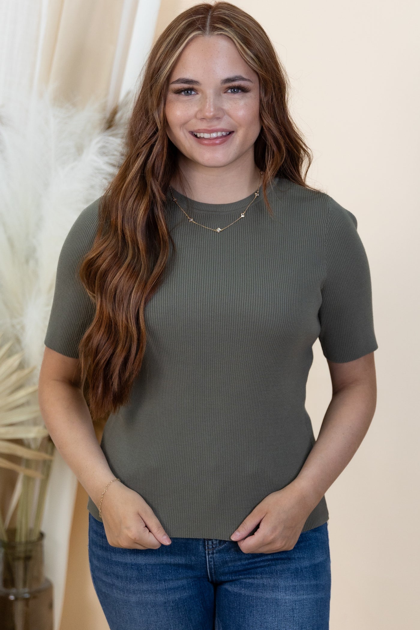 "Newfound Peace" Top (Grey Olive)