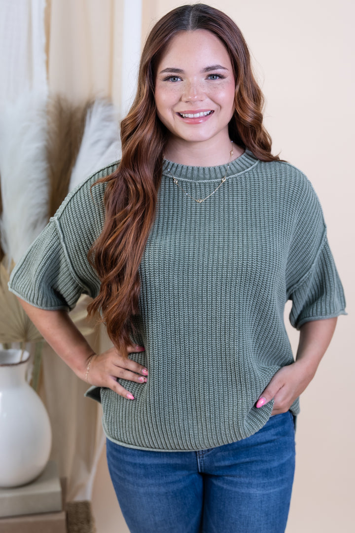 "Weekend Fade" Top (Olive)