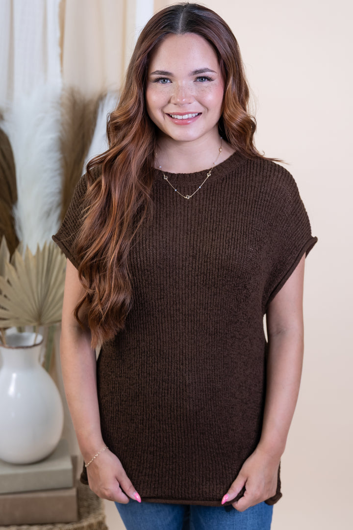 "Relaxed Revival" Top (Chocolate Brown)