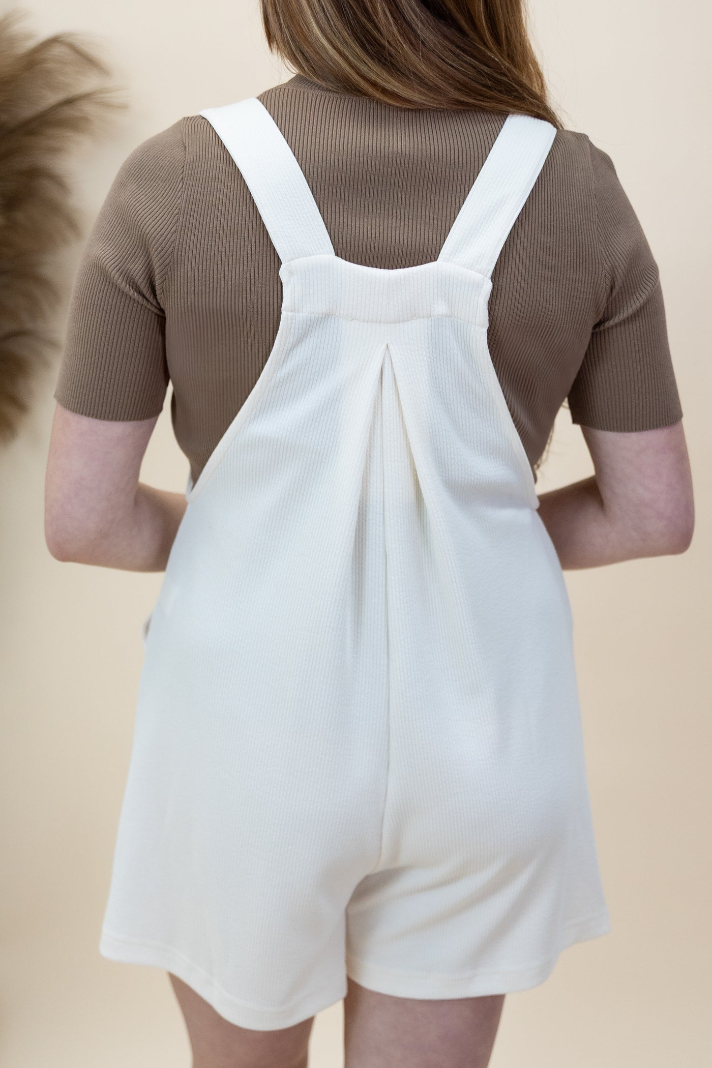 "Quick & Easy" Romper (Cream)