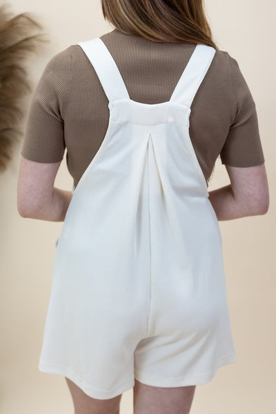 "Quick & Easy" Romper (Cream)