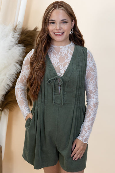 "Embracing Now" Romper (Olive)
