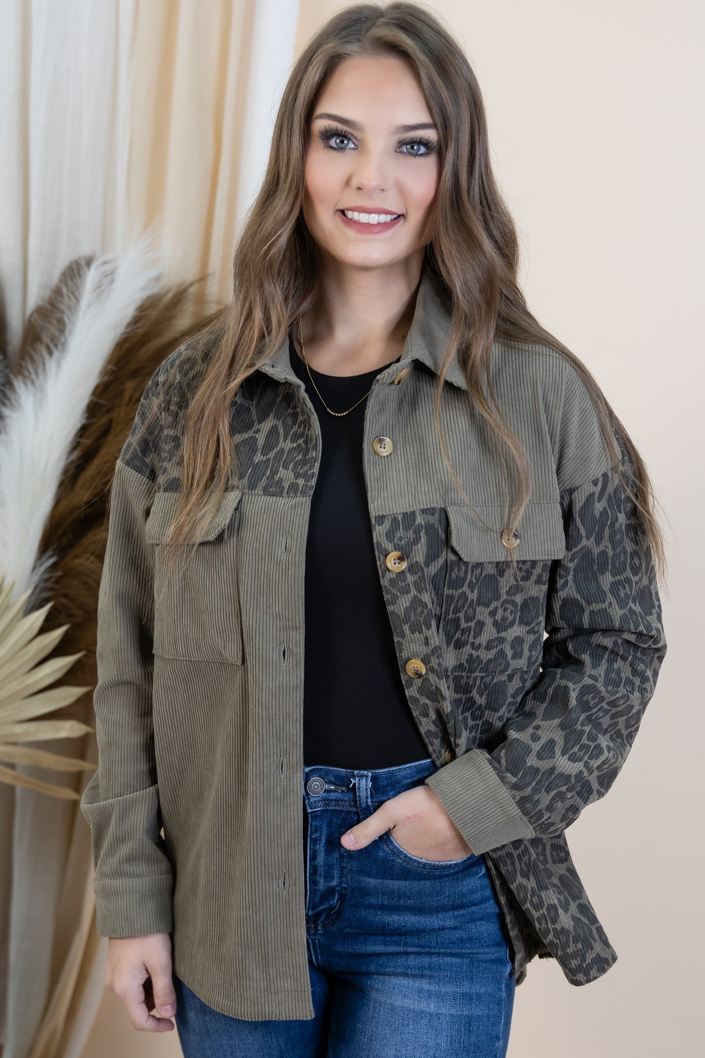 "Nothing Forgotten" Shacket (Light Olive)