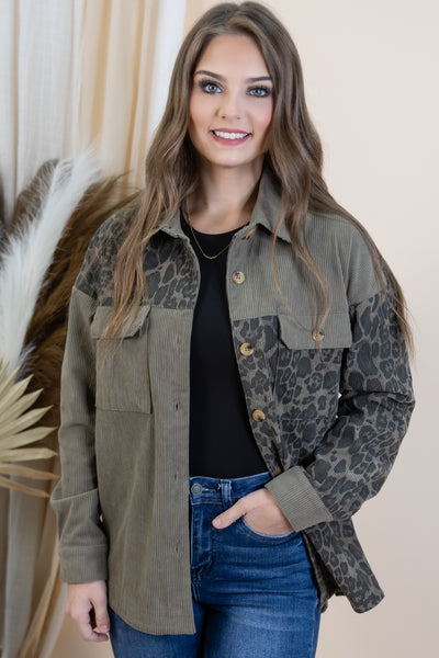 "Nothing Forgotten" Shacket (Light Olive)