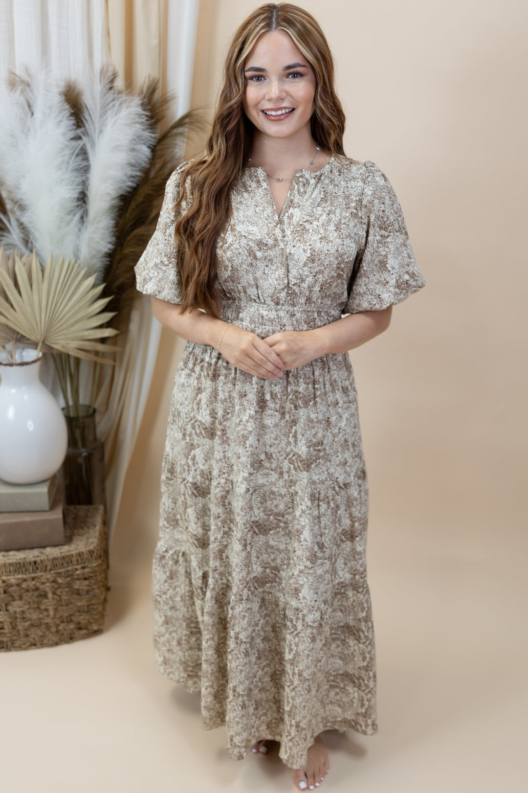 "Subtle Shift" Dress (Mocha)