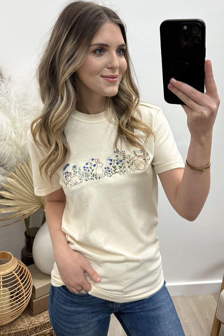 "Easter Bunnies" Graphic Tee (Ivory)