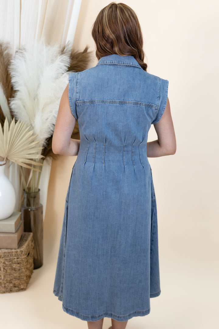 "Denim Darling" Dress (Denim)