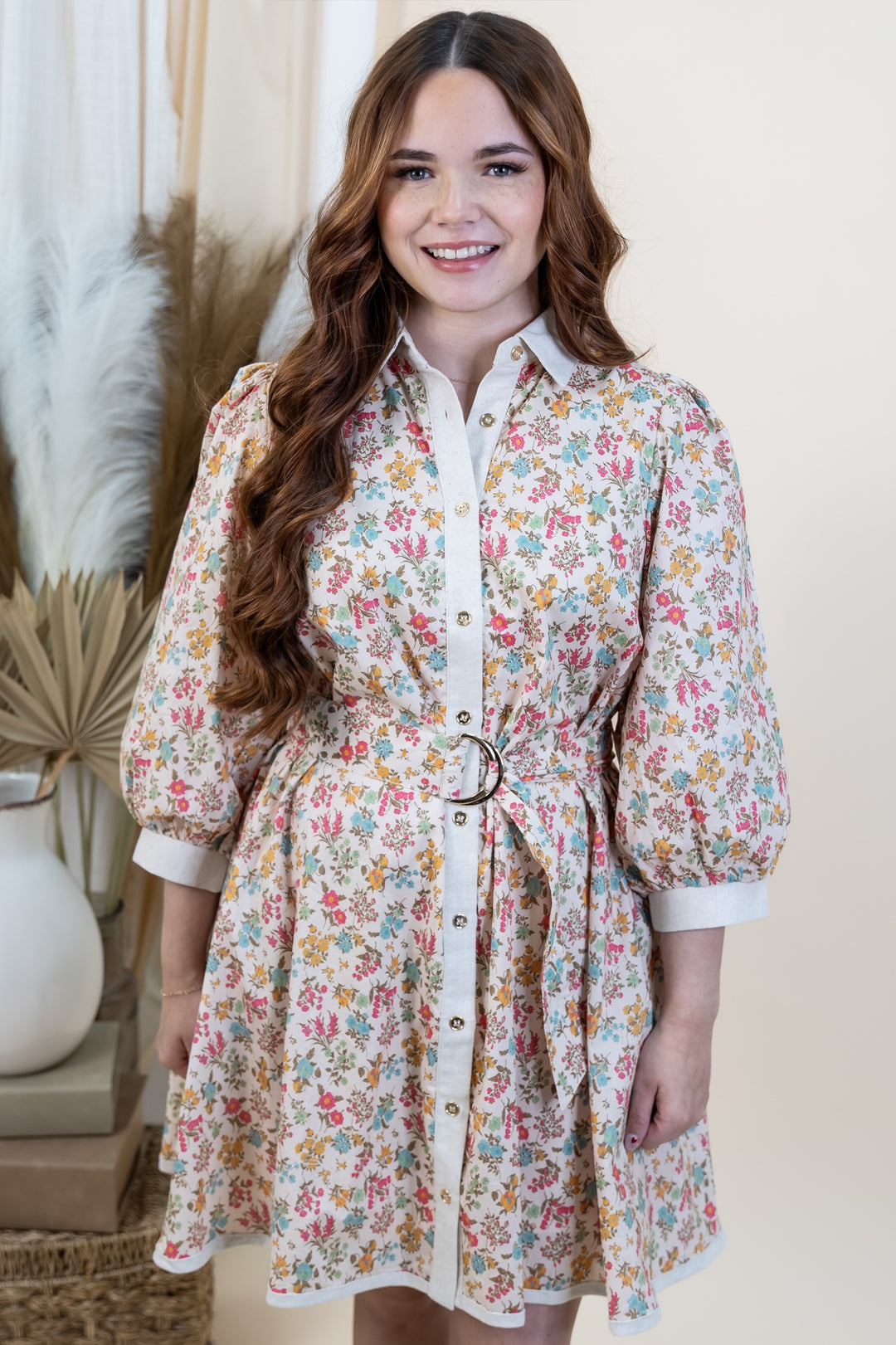 "Blooming In Grace" Dress (Cream)