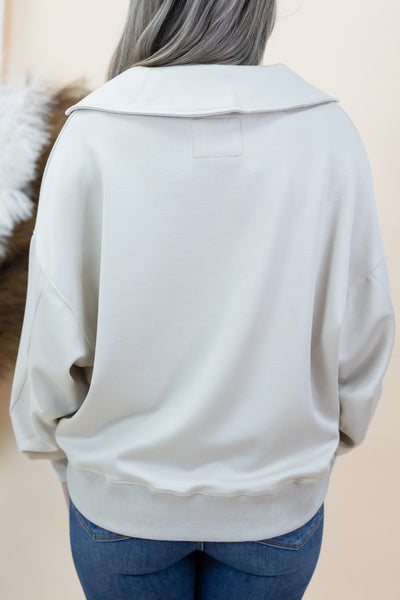 "Doing Just Fine" Sweatshirt (Ecru)