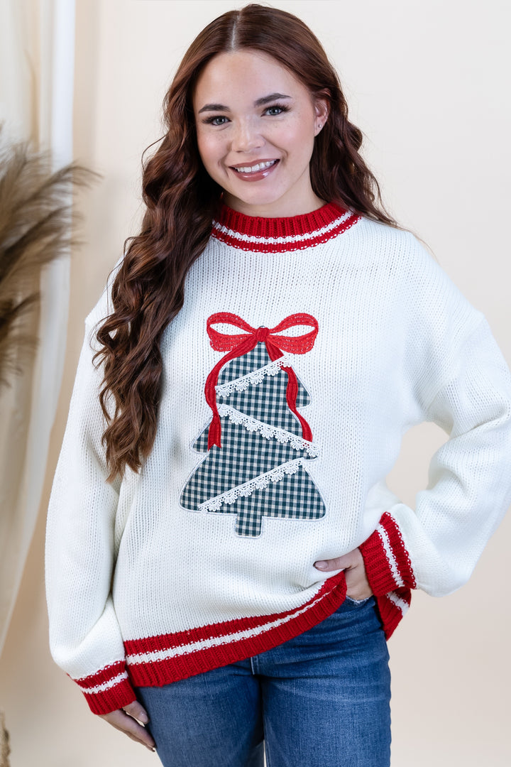 "A Piece Of Christmas" Sweater (White)