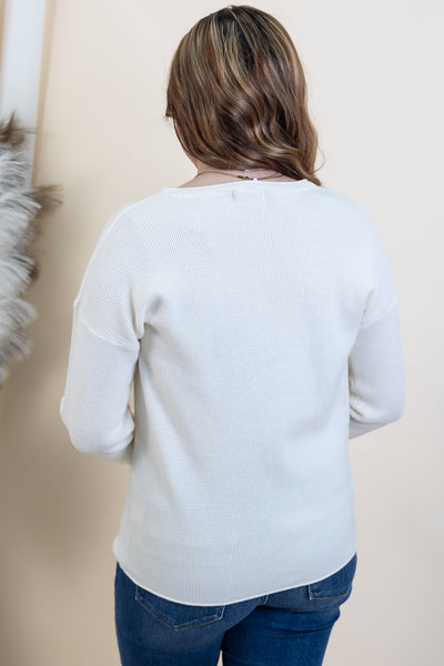 "A Minute More" Sweater (Ivory)