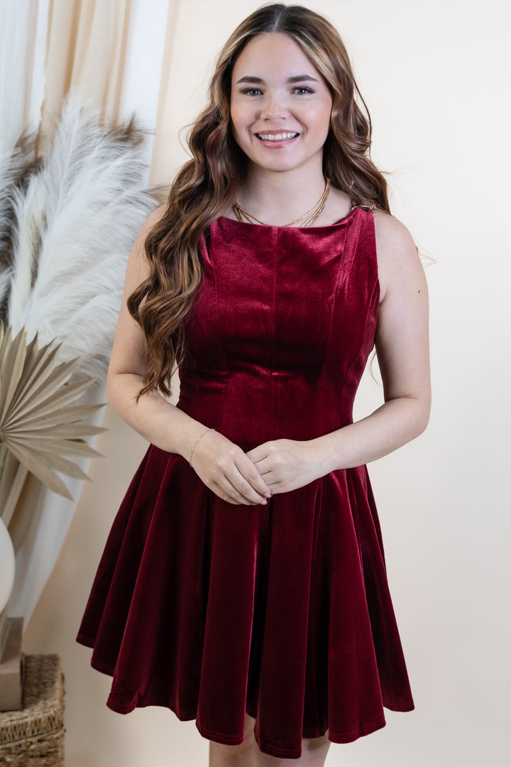 "Holiday Romance" Dress (Wine)