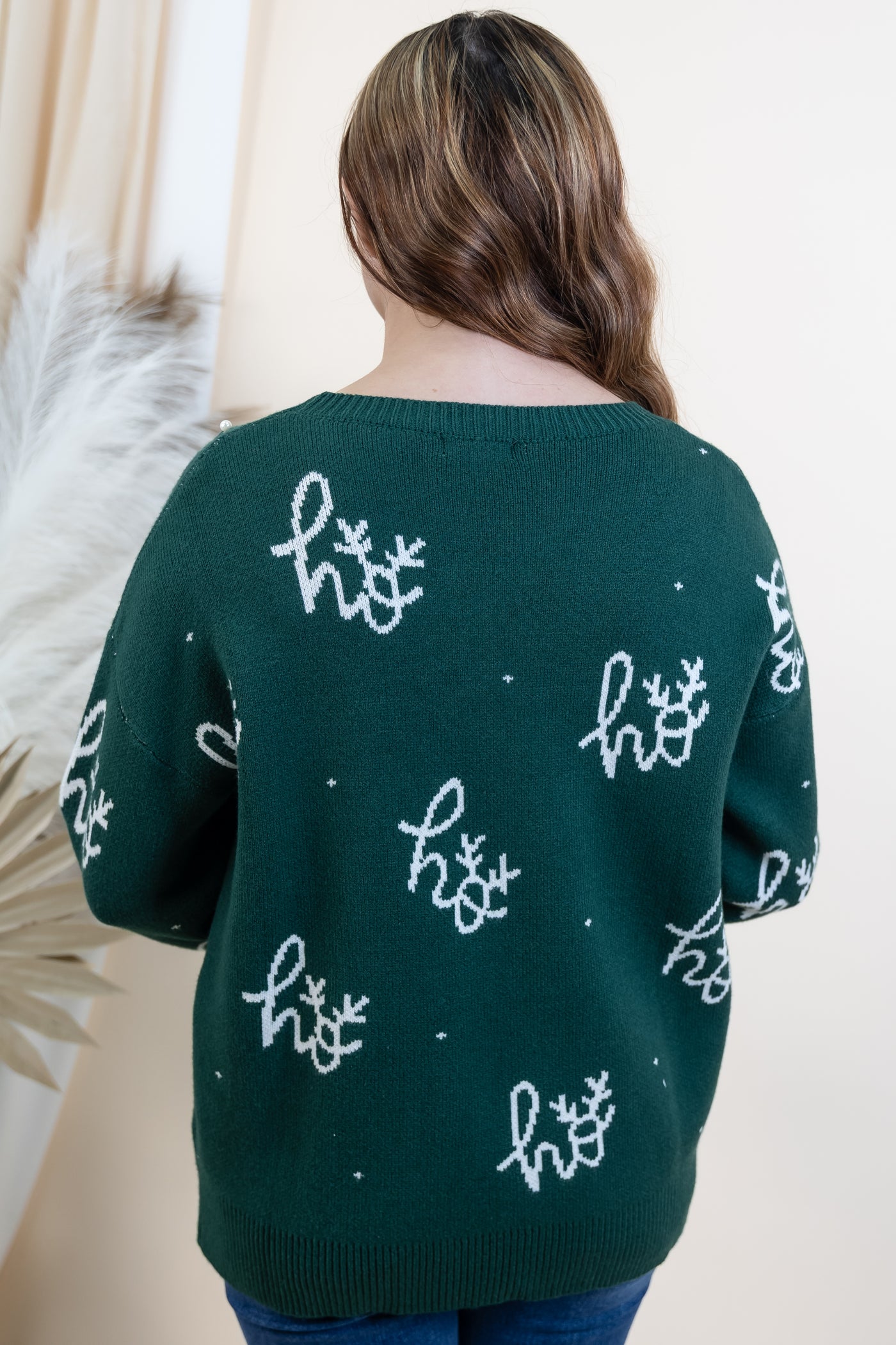 "Ho Ho Ho" Sweater (Hunter Green)