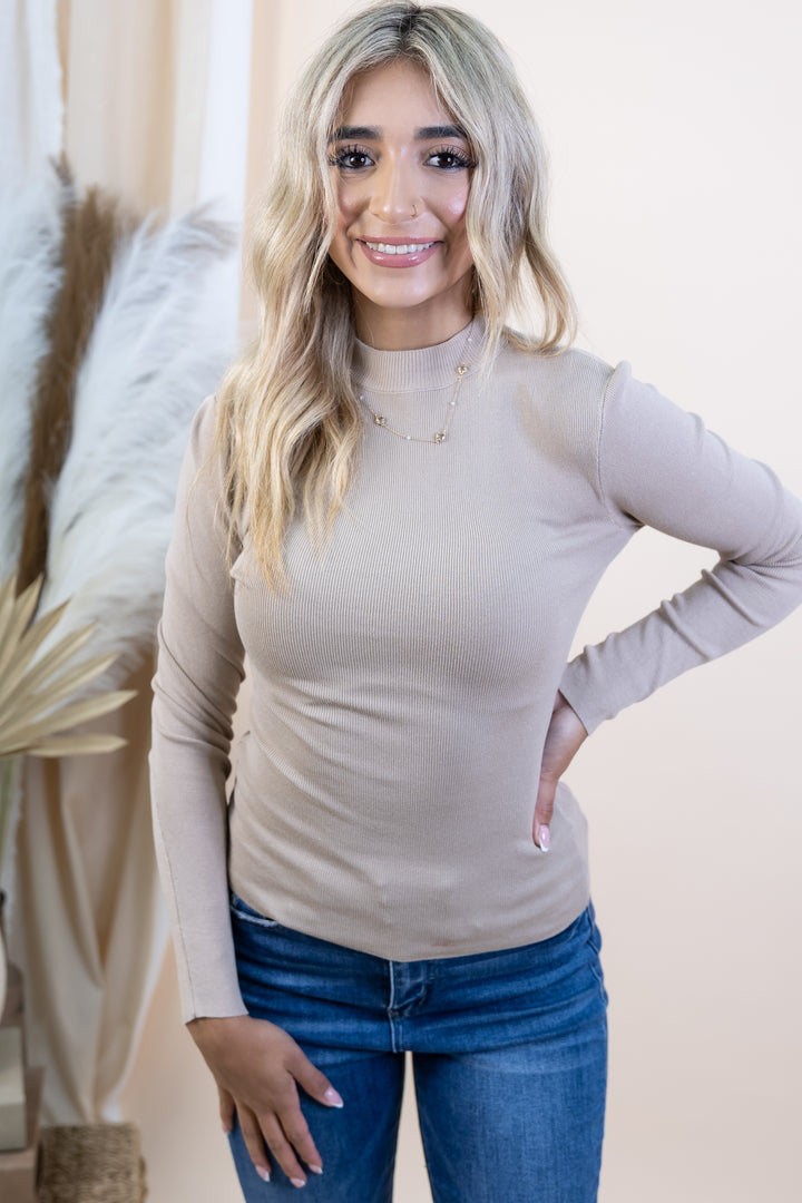 "Cozy Days" Top (Taupe)