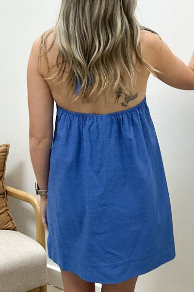 "Crashing Waves" Dress (Blue)
