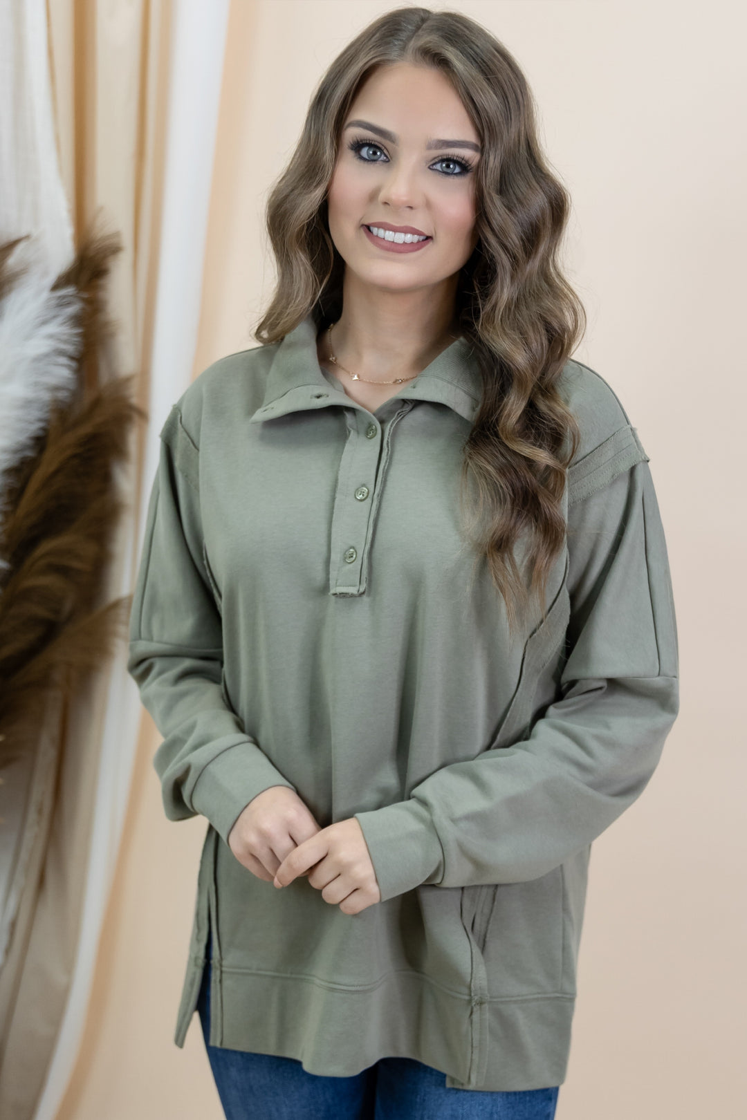 "Flip The Script" Top (Sage)