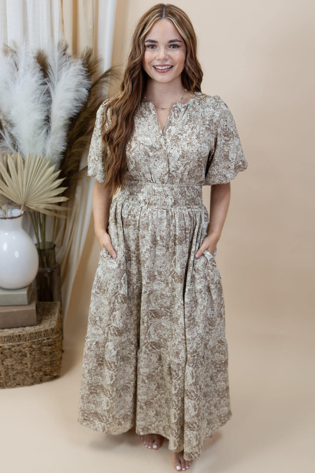 "Subtle Shift" Dress (Mocha)