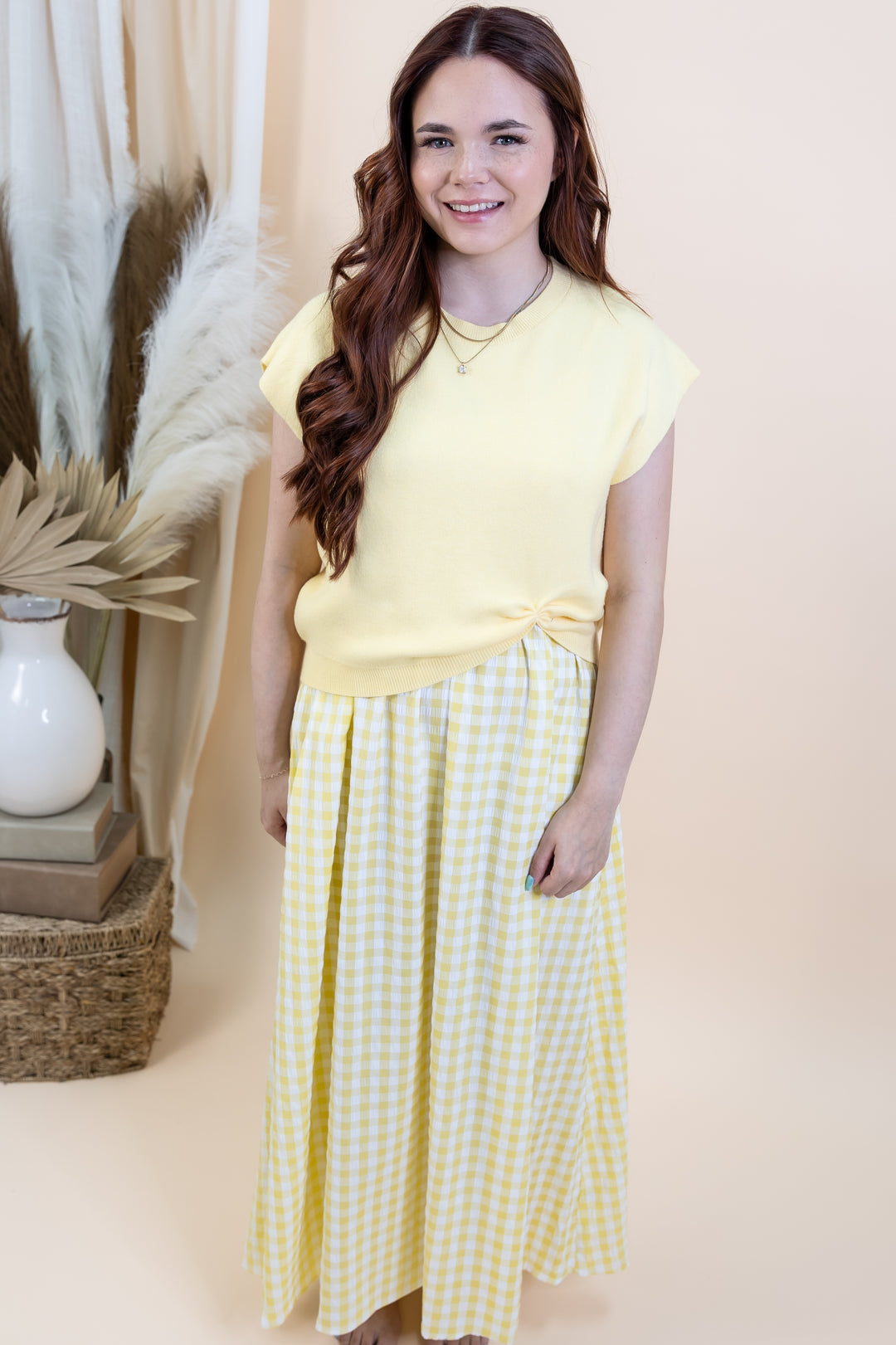 "Summer Stroll" Dress (Lemon)
