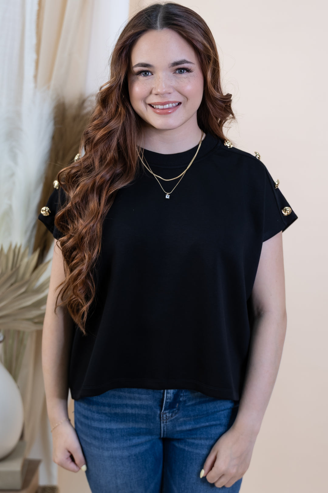 "Golden Glow" Top (Black)