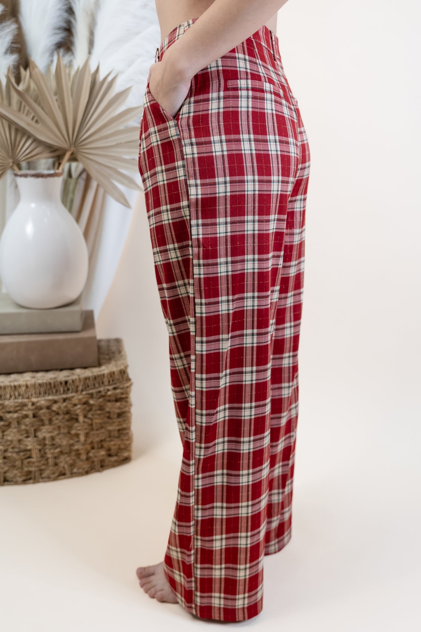 "Seasons Greetings" Pants (Red Multi)