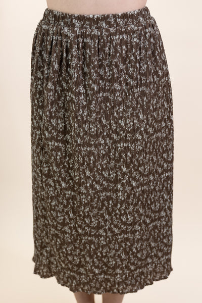 "As You Wish" Skirt (Espresso/Cream)
