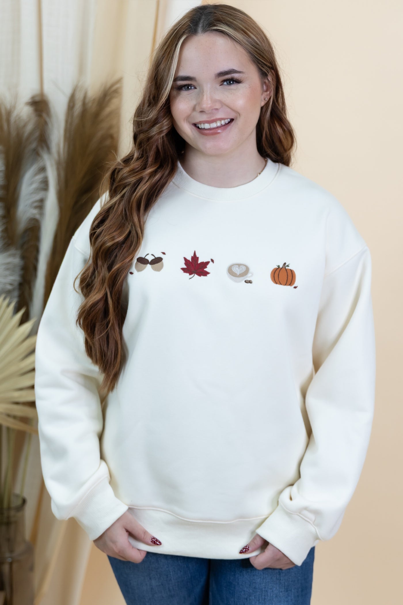 "Fall Fun" Sweatshirt (Cream)