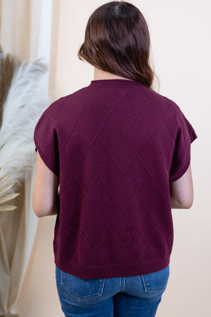 "Just A Minute" Top (Wine)