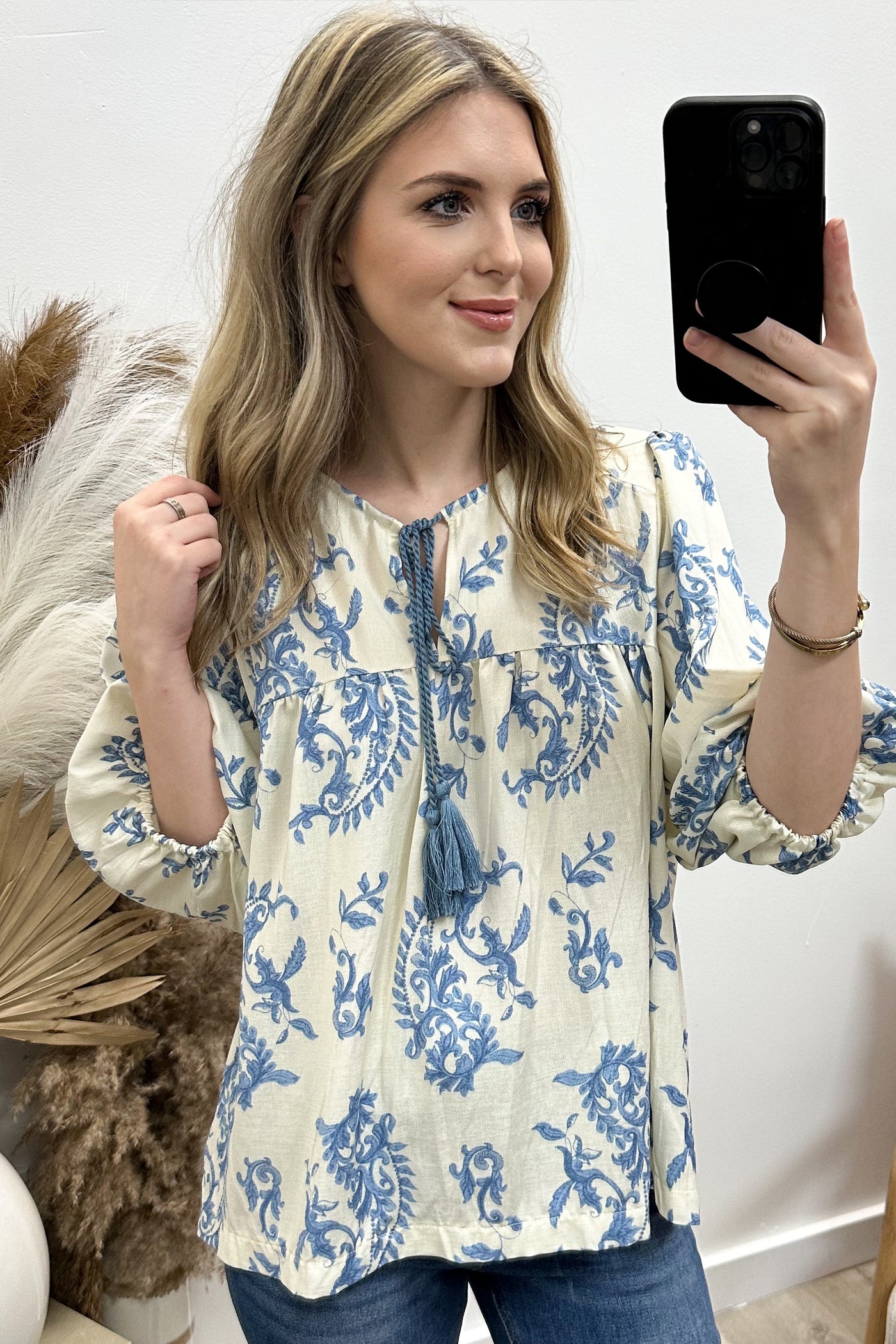 "When One Door Opens" Blouse (Blue Mix)