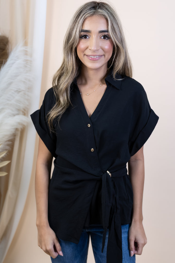 "Tie It Together" Top (Black)