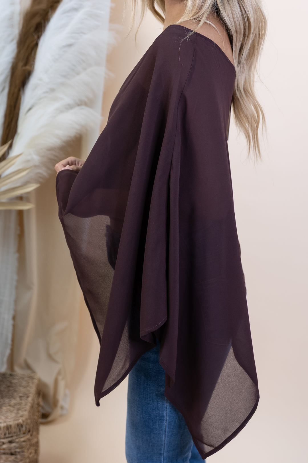 "Perfect Drape" Top (Dark Brown)