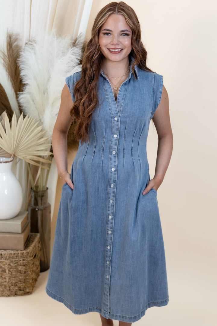 "Denim Darling" Dress (Denim)