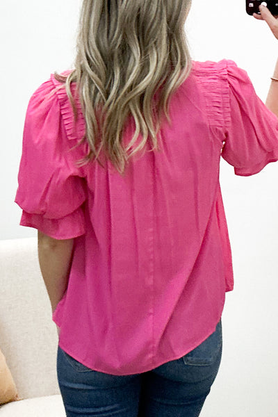 "Dinner Date" Blouse (Pink)