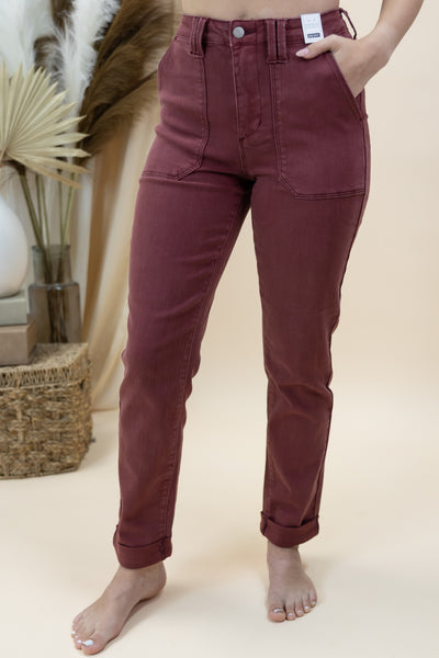 Carmine Weekender Jeans (Burgundy)