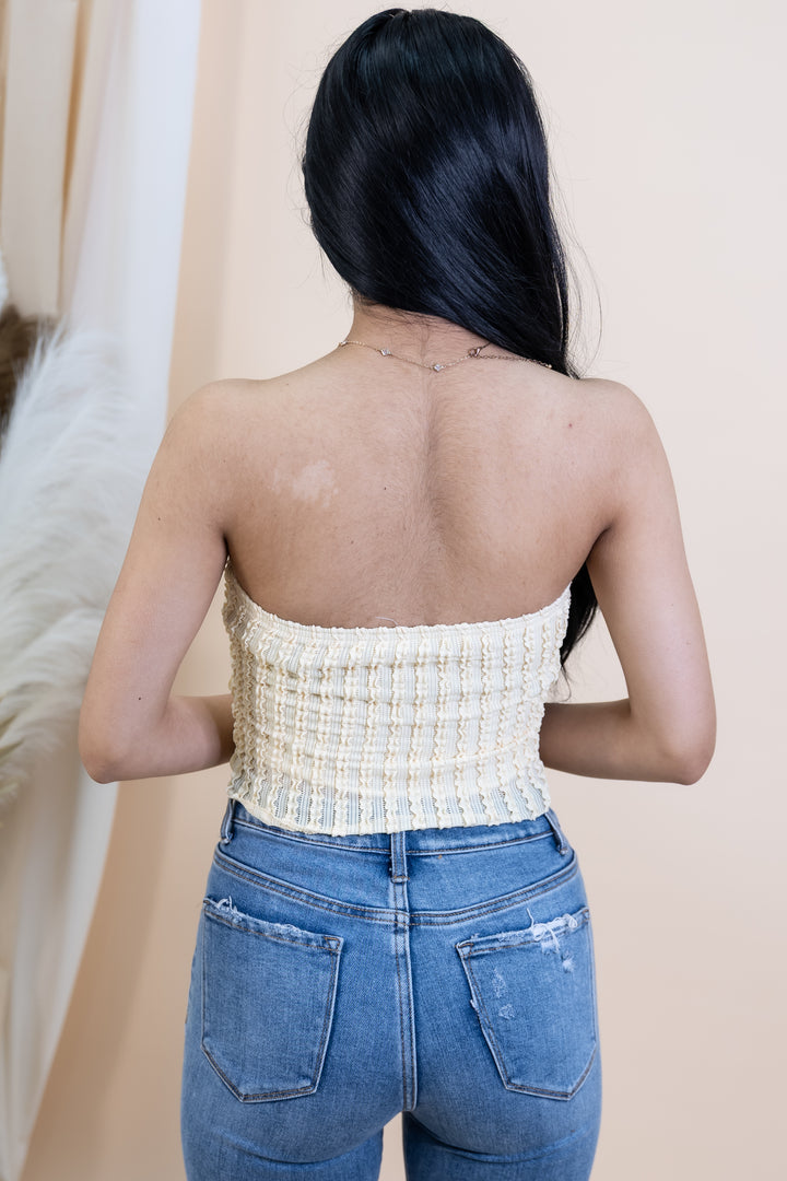 "Ribbed Romance" Top (Butter Yellow)