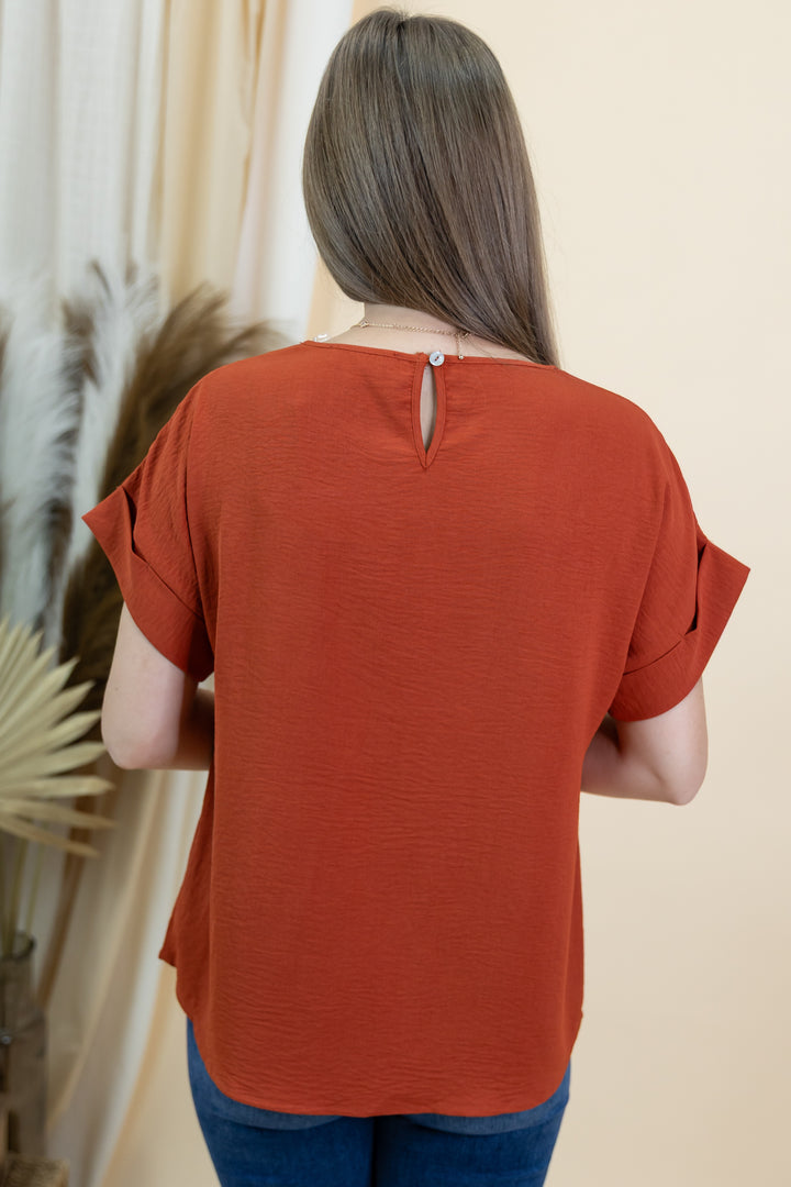 "Back To Business" Blouse (Rust)