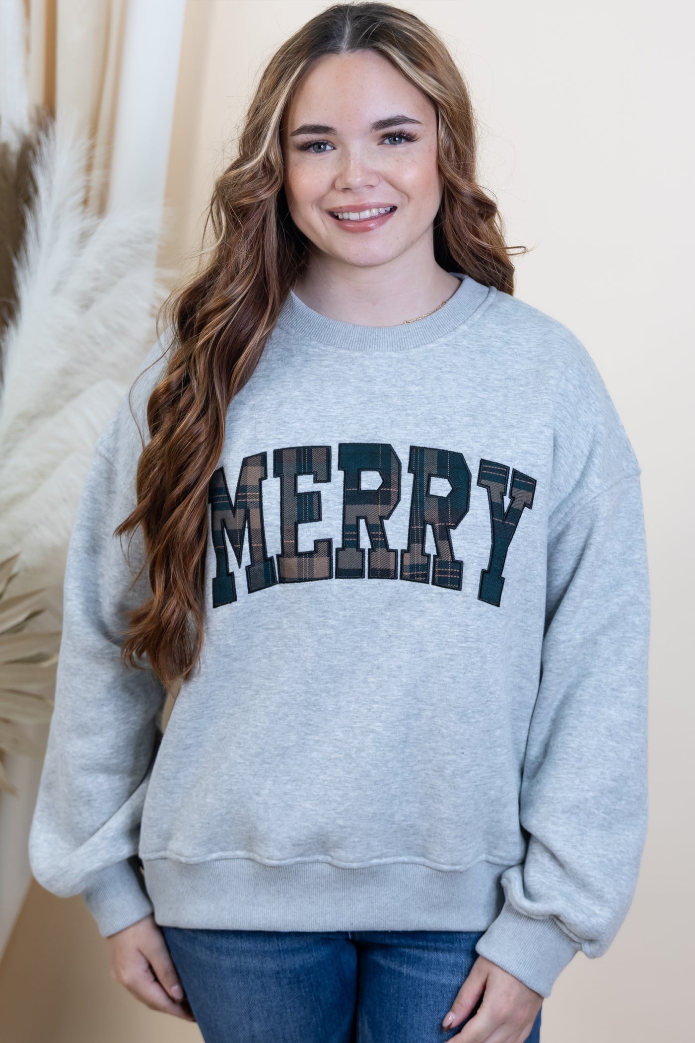 "Merry & Minimal" Sweatshirt (Heather Grey)