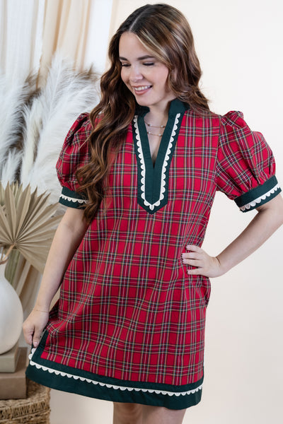 "Home For The Holidays" Dress (Red)