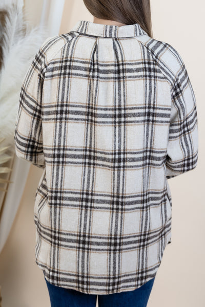 "Fireside Chats" Shacket (Brown)