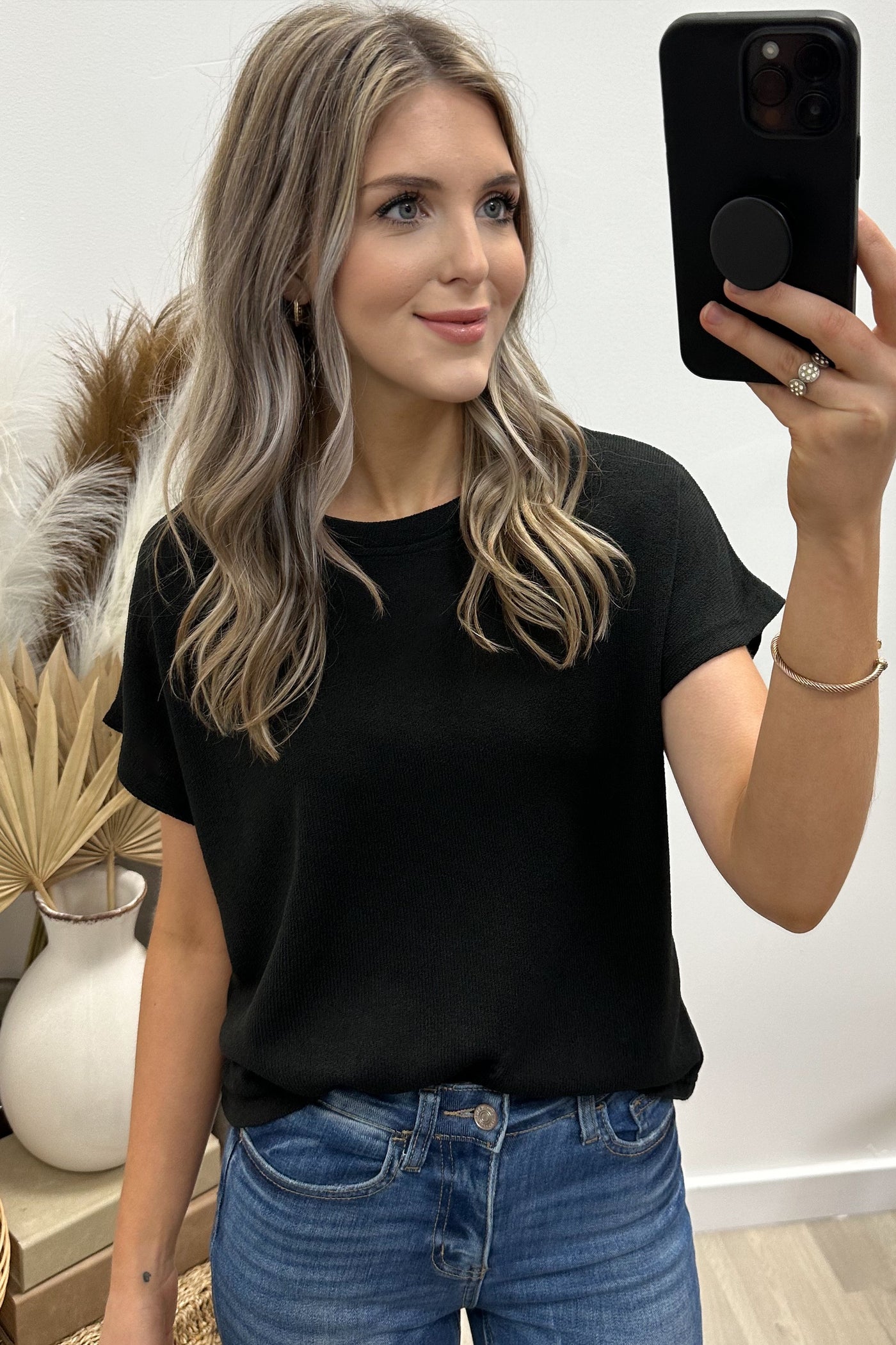 "Drop & Go" Top (Black)