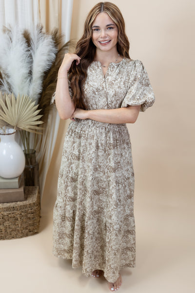 "Subtle Shift" Dress (Mocha)