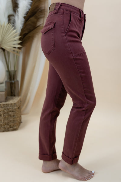Carmine Weekender Jeans (Burgundy)