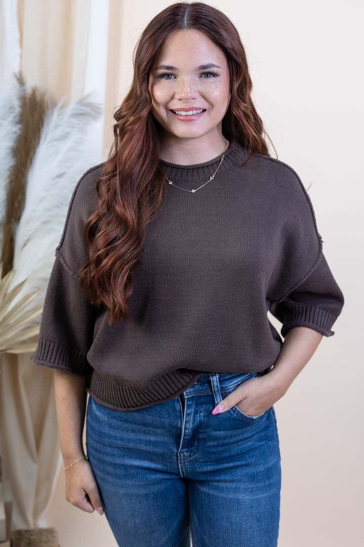 "Easy Edge" Top (Mocha)