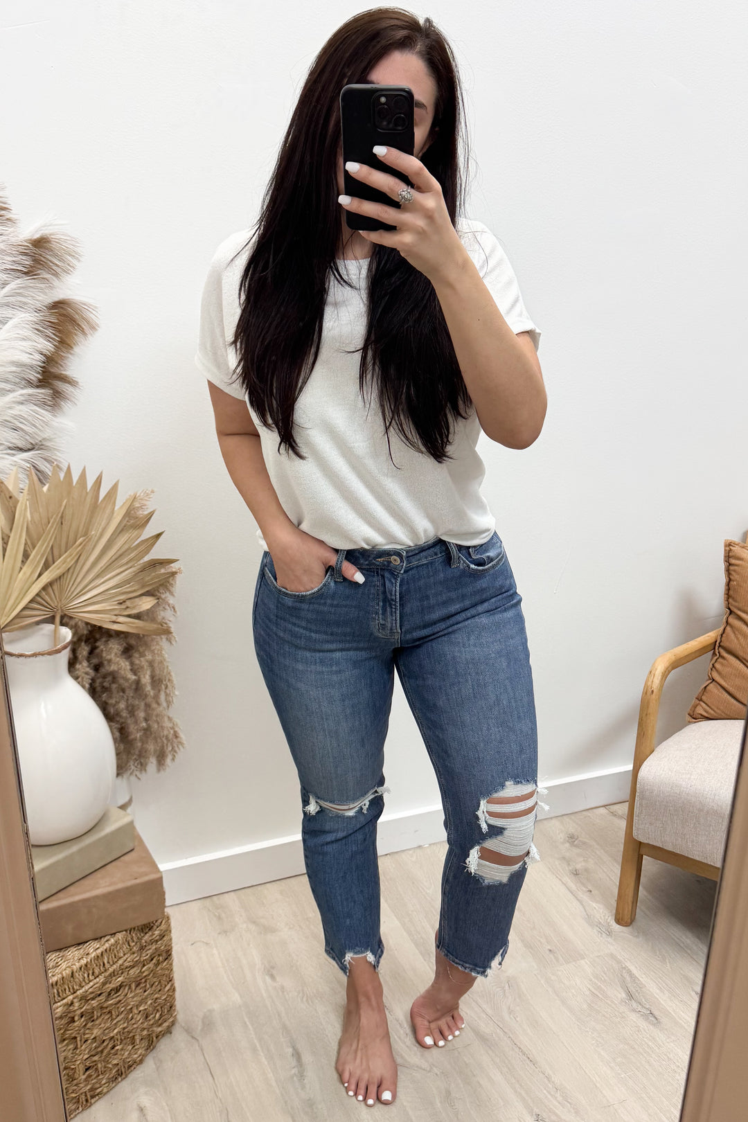 Carson Cropped Boyfriend Jeans