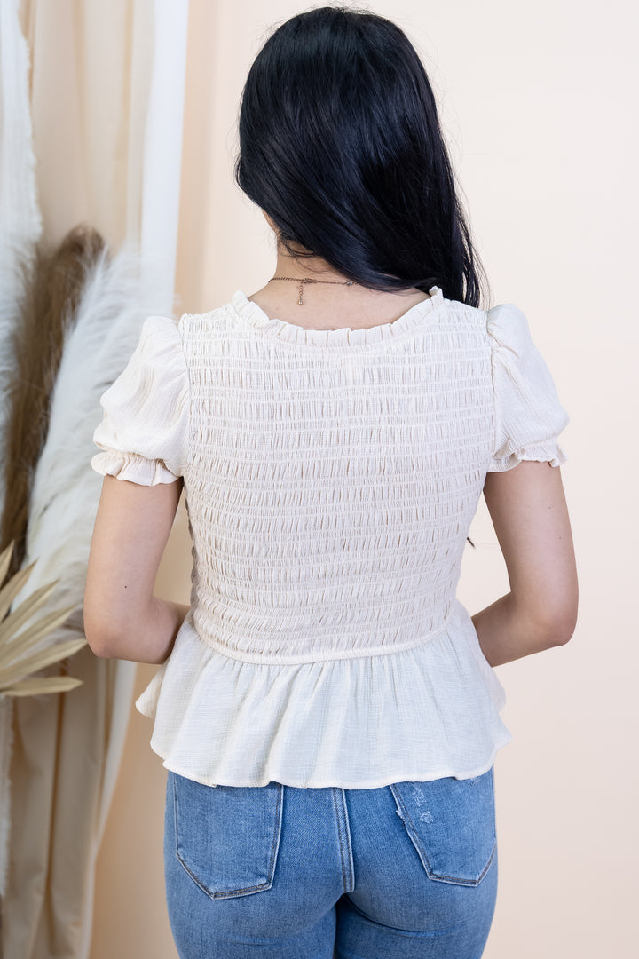 "Cottage Charm" Top (Natural)