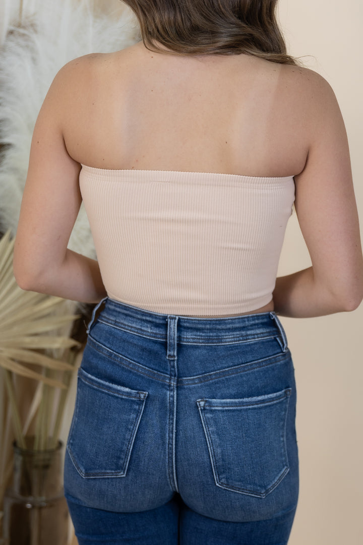 Alondra Bandeau Top (Pink Nude)