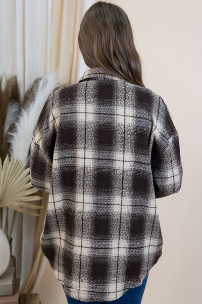 "Perfect Balance" Shacket (Brown/Taupe)