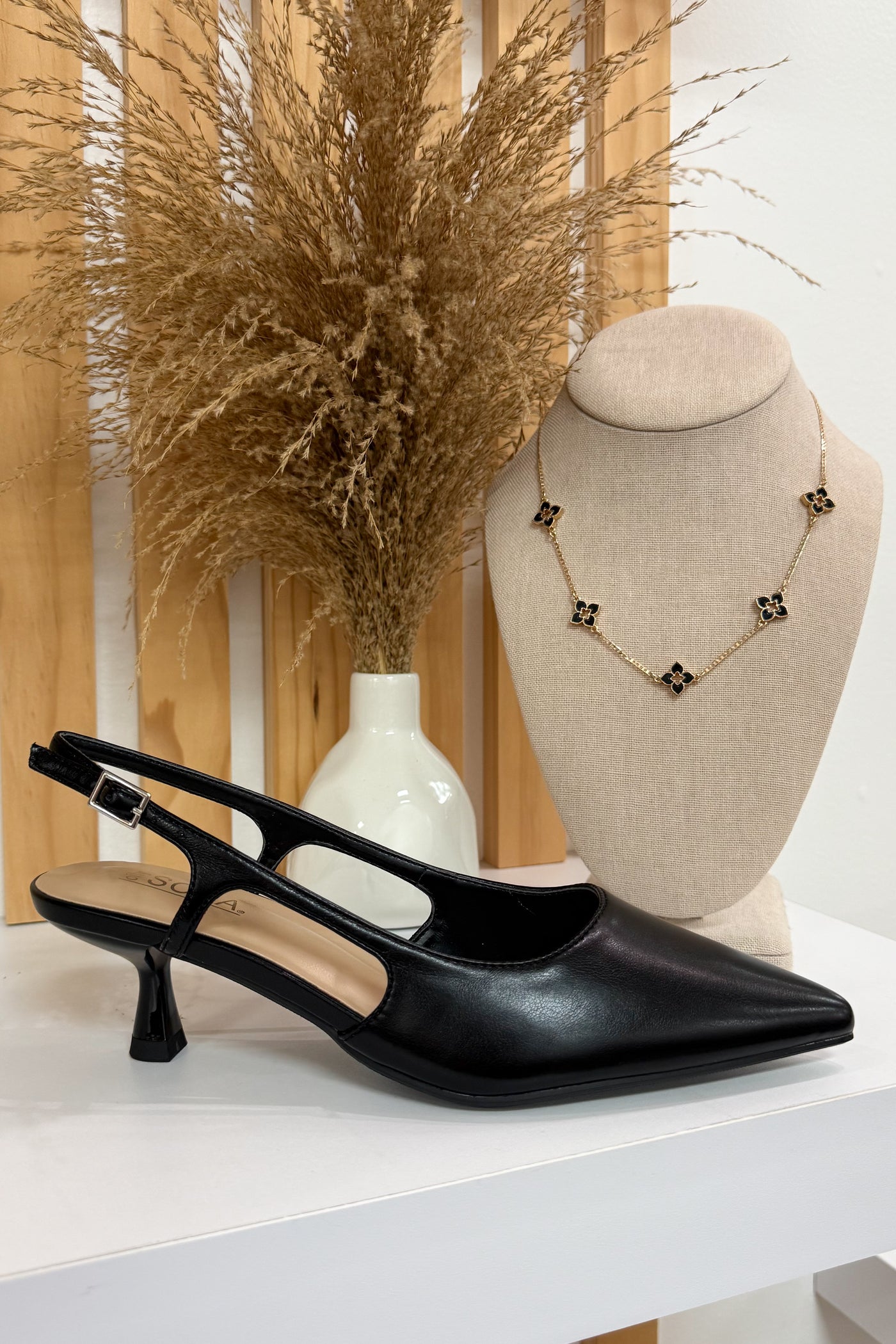 Belle Kitten Heels (Black)