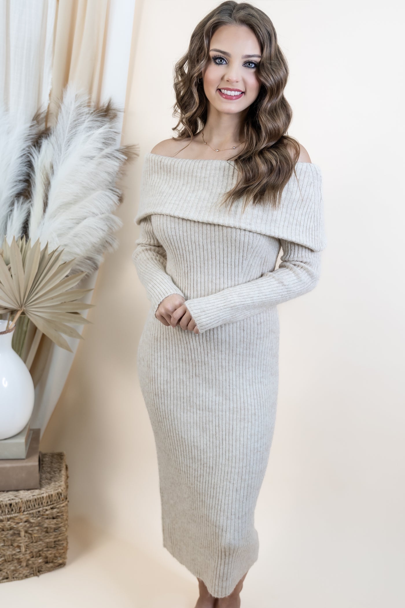 "Kiss Of Comfort" Dress (Oatmeal)